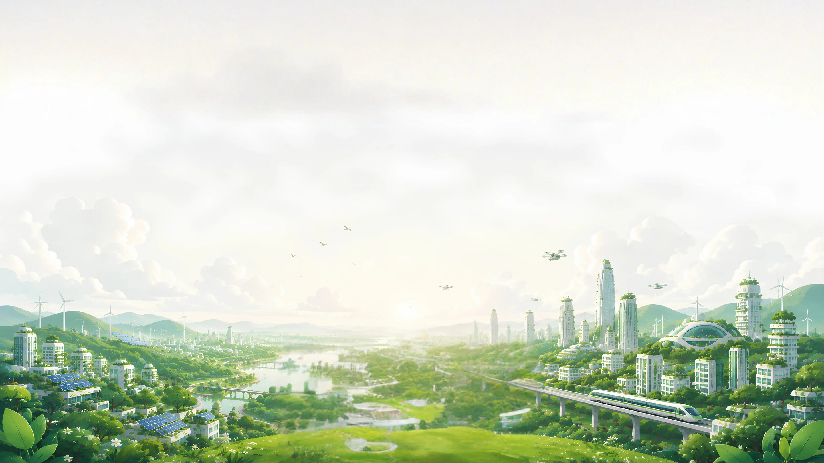 Re-Feed Eco Green Landscape Background